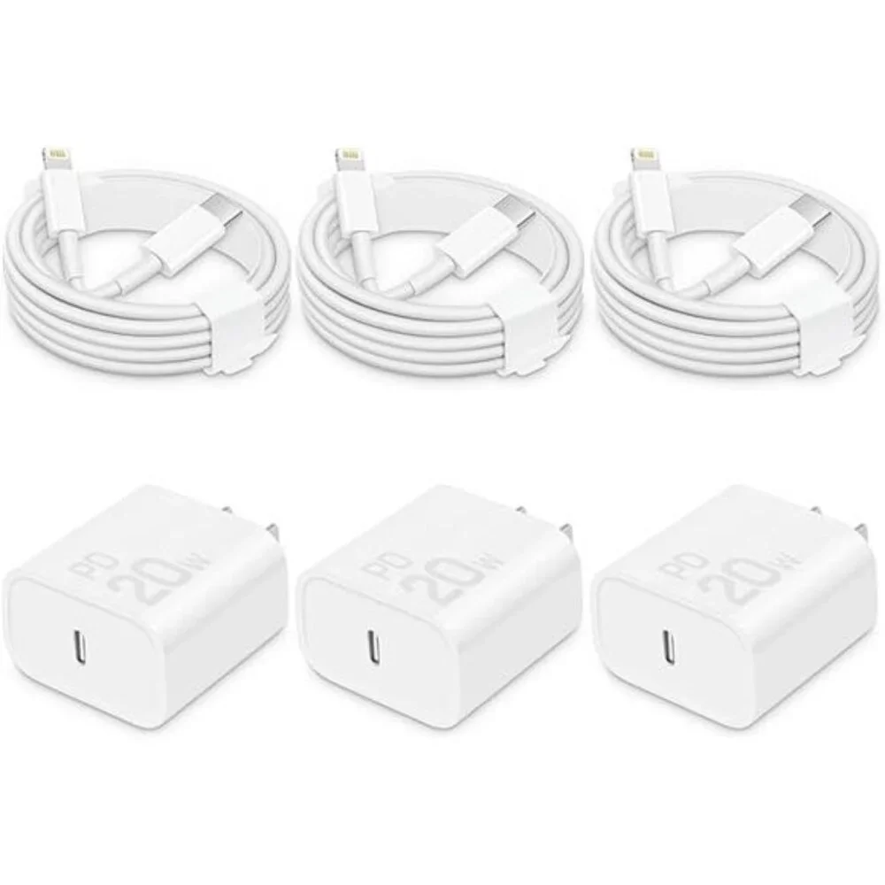 i Phone Charger Fast Charging-20W USB-C Block with 6 Ft Cord [MFi Certified]